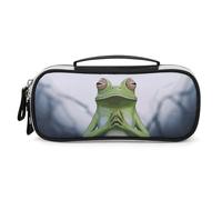 DWTJKMS Divertente Yoga Frog Borsa di Trucco In Pelle Portatile Piccolo Organizzatore Cosmetico Impermeabile Borse Da Toilette Pennelli Matite E Viaggio Trucco Accessori