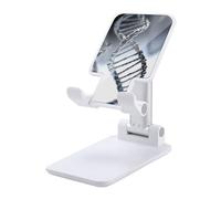 DWTJKMS DNA Chain Photo Cell Phone Stand Dual Pieghevole, Altezza Regolabile Porta Cellulare Culla Portatile Cellulare Desktop Dock Adatto a Tutti Gli Smart Phone Bianco Stile