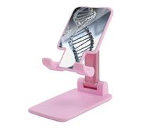 DWTJKMS DNA Chain Photo Cell Phone Stand Dual Pieghevole, altezza regolabile supporto per telefono cellulare portatile Cradle Desktop Dock si adatta a tutti gli smartphone, stile rosa