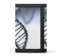DWTJKMS DNA - Portafogli per foto minimalista, da uomo, sottile, a tre pieghe, alla moda, moderno, antifurto, può contenere carte e contanti