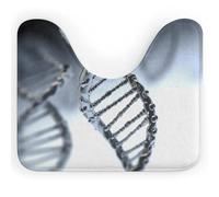DWTJKMS DNA - Tappetino da bagno a forma di U, ad asciugatura rapida, assorbente, resistente alle macchie, antiscivolo, per base WC ovale