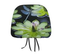 DWTJKMS Dragonfly Fly Over Car Seat Headrest Cover 1 PCS regolabile riutilizzabile, accessori interni auto carino vintage poggiatesta protezione sedili, copertura per la maggior parte delle auto
