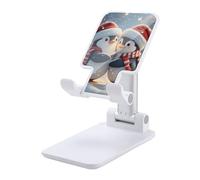 DWTJKMS Embracing Penguins - Supporto per telefono cellulare, pieghevole, regolabile in altezza, portatile, per tutti gli smartphone, colore: bianco
