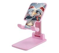 DWTJKMS Embracing Penguins - Supporto per telefono cellulare, pieghevole, regolabile in altezza, portatile, per tutti gli smartphone, colore: rosa