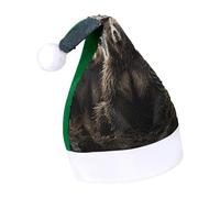 DWTJKMS Encounter - Cappello di Babbo Natale con orsetto animale, classico, in pelliccia, cappello spesso per feste di Natale, con paillettes, divertente berretto invernale