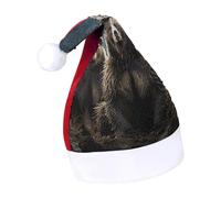 DWTJKMS Encounter - Cappello di Babbo Natale con orsetto animale, classico, in pelliccia, cappello spesso per feste di Natale, con paillettes, divertente berretto invernale