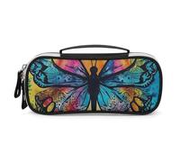 DWTJKMS Farfalla Tie Dye Borsa di Trucco In Pelle Portatile Piccolo Organizzatore Cosmetico Impermeabile Toiletry Borse Pennelli Matite E Viaggio Trucco Accessori
