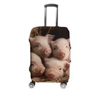 DWTJKMS Four Little Pigs - Copertura per bagagli semplice e generosa, lavabile, resistente ai graffi, per valigie da 48-81 cm, Stile:, S, Custodia per bagagli