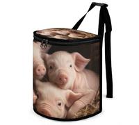 DWTJKMS Four Little Pigs Pattumiera per auto con coperchio Grande capacità Appeso Pattumiera automatica a prova di perdite Impermeabile Cestino della spazzatura Auto Must Haves Accessori per interni