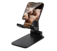 DWTJKMS Four Little Pigs - Supporto per telefono cellulare, pieghevole, regolabile in altezza, portatile, per tutti gli smartphone, colore: nero