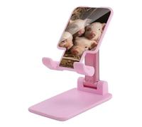 DWTJKMS Four Little Pigs - Supporto per telefono cellulare, pieghevole, regolabile in altezza, portatile, per tutti gli smartphone, colore: rosa