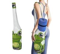 DWTJKMS Frog in a Pond, borsa per tappetino da yoga, in tela resistente, con tasca per bottiglia d'acqua e borsa per bagnata inferiore, adatta alla maggior parte dei tappetini da yoga