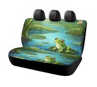 DWTJKMS Frog in A Pond - Coprisedile per auto, antiscivolo, per sedile posteriore, durevole, antigraffio, misura universale, adatto per auto, camion e SUV