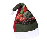 DWTJKMS Frutta e verdura Cappello di Babbo Natale Classico Pelliccia Cappello di Natale Addensare Cappello di Natale con Paillettes Divertente Vacanza Inverno Cap