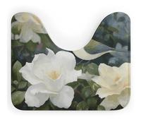 DWTJKMS Gardenia - Tappetino da bagno a forma di U, ad asciugatura rapida, assorbente, antimacchia, antiscivolo, per base WC ovale