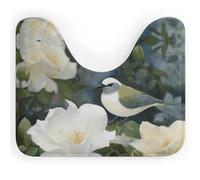 DWTJKMS Gardenia Tappeto da bagno a forma di U, assorbente, ad asciugatura rapida, antiscivolo, per pavimento del bagno (50,8 x 40,6 cm)