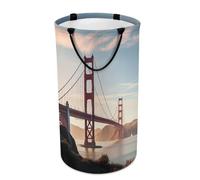 DWTJKMS Golden Gate Bridge, cesto portabiancheria pieghevole con manici per il trasporto, grande cesto portaoggetti per lavanderia, dormitorio, famiglia