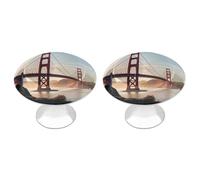 DWTJKMS Golden Gate Bridge Maniglie per armadietti Pomelli colorati Maniglie per cassetti Solide Maniglie per cassetti adatte per comò mobili da cucina porte armadio cassetti