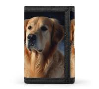 DWTJKMS Golden Retriever Portafoglio minimalista da uomo sottile a tre ante portafogli alla moda moderno portafoglio antifurto per carte e contanti