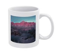 DWTJKMS Grand Canyon Tazza da caffè in ceramica bianca con manico in porcellana novità tazza stampa modello tazza da tè carino tazza da latte divertente tazze da caffè per uomini donne lavabile in