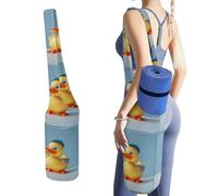 DWTJKMS Graziosa borsa per tappetino da yoga a forma di anatra Diorama, in tela resistente, con tasca per bottiglia d'acqua e borsa bagnata inferiore, adatta alla maggior parte dei tappetini da yoga