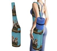 DWTJKMS Graziosa borsa per tappetino da yoga, in tela resistente, con tasca per bottiglia d'acqua e borsa bagnata inferiore, adatta alla maggior parte dei tappetini da yoga