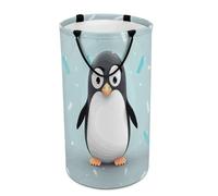 DWTJKMS Grazioso cesto portabiancheria a forma di pinguino, pieghevole, con manici facili da trasportare, grande cesto portaoggetti per lavanderia, dormitorio, famiglia