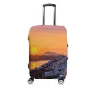 DWTJKMS Grecia Island Sunset Landscape copertura per bagagli semplice e generosa copertura antipolvere lavabile, resistente ai graffi per valigie da 48-81 cm, Stile:, L, Custodia per bagagli