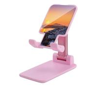 DWTJKMS Grecia Island Sunset Landscape supporto per telefono cellulare doppio pieghevole, regolabile in altezza supporto per telefono cellulare portatile supporto da tavolo per tutti gli smartphone