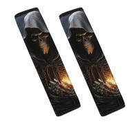 DWTJKMS Grim Reaper - 2 copri cintura di sicurezza universale per auto, protezione per spalle e collo, per cinture di sicurezza auto, borsa a tracolla, zaino