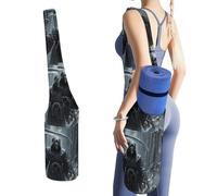 DWTJKMS Grim Reaper - Borsa per tappetino da yoga, in tela resistente, con tasca per bottiglia d'acqua e tasca inferiore bagnata, adatta alla maggior parte dei tappetini da yoga