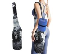 DWTJKMS Grim Reaper - Borsa per tappetino da yoga, in tela resistente, con tasca per bottiglia d'acqua e tasca inferiore bagnata, adatta alla maggior parte dei tappetini da yoga