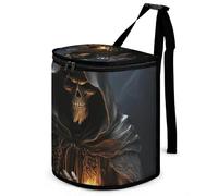 DWTJKMS Grim Reaper - Pattumiera per auto con coperchio, grande capacità, da appendere, a prova di perdite, impermeabile, accessori per interni