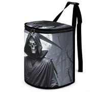 DWTJKMS Grim Reaper - Pattumiera per auto con coperchio, grande capacità, da appendere, a prova di perdite, impermeabile, accessori per interni