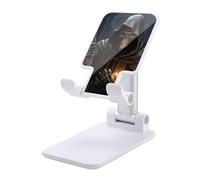 DWTJKMS Grim Reaper - Supporto per telefono cellulare, pieghevole, regolabile in altezza, portatile, supporto per cellulare, da scrivania, adatto a tutti gli smartphone, colore: bianco