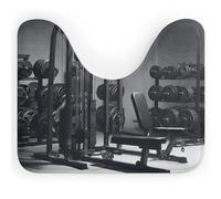 DWTJKMS Gym Equipment - Tappetino da bagno a forma di U, ad asciugatura rapida, assorbente, resistente alle macchie, tappetino da bagno antiscivolo per base WC ovale