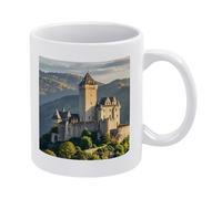 DWTJKMS Hohenschwangau Tazza da caffè in ceramica bianca con manico in porcellana novità tazza con stampa motivo stampato tazza da tè carino tazza da latte divertente tazze da caffè per uomini donne