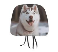 DWTJKMS Husky Piquant - Coprisedile per auto, regolabile, riutilizzabile, per interni dell'auto, 1 pezzo, accessorio per poggiatesta auto, stile vintage, per la maggior parte delle auto
