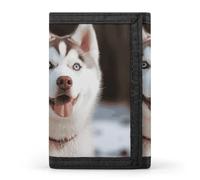 DWTJKMS Husky Piquant Dog Wallet minimalista Mens Slim Trifold Portafogli Moderna Moda Portafogli Antifurto Porta Carte E Contanti