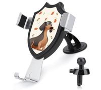 DWTJKMS I Love My Dog - Supporto universale per telefono cellulare da auto, adatto per tutti gli smartphone e i modelli di auto (nero)