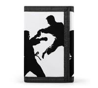 DWTJKMS Kickboxing portafoglio minimalista da uomo sottile triplo portafoglio moda moderno portafoglio antifurto porta carte e contanti