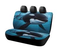 DWTJKMS Killer Whale - Coprisedile per auto, antiscivolo, per sedile posteriore, durevole, antigraffio, misura universale, adatto per auto, camion e SUV