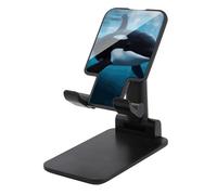 DWTJKMS Killer Whale - Supporto per telefono cellulare, pieghevole, regolabile in altezza, portatile, per tutti gli smartphone, colore: nero