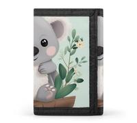 DWTJKMS Koala, portafoglio minimalista da uomo, sottile, a tre pieghe, alla moda, moderno, antifurto, può contenere carte e contanti