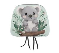 DWTJKMS Koala - Set di 2 copri poggiatesta per auto, regolabili, riutilizzabili, accessori per interni auto, in stile vintage, adatti per la maggior parte delle auto