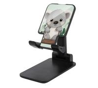 DWTJKMS Koala - Supporto per telefono cellulare, pieghevole, regolabile in altezza, portatile, per tutti gli smartphone, colore: nero
