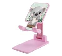 DWTJKMS Koala - Supporto per telefono cellulare, pieghevole, regolabile in altezza, portatile, per tutti gli smartphone, colore: rosa