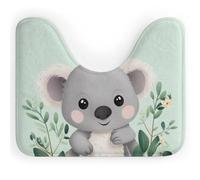DWTJKMS Koala - Tappetino da bagno a forma di U, ad asciugatura rapida, assorbente, antimacchia, antiscivolo, per base WC ovale