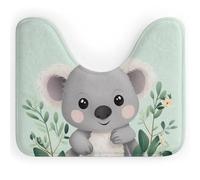 DWTJKMS Koala, tappetino per WC, ad asciugatura rapida, assorbente, a forma di U, antiscivolo, per pavimento del bagno (50,8 x 40,6 cm)