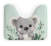 DWTJKMS Koala, tappetino per WC, ad asciugatura rapida, assorbente, a forma di U, antiscivolo, per pavimento del bagno (50,8 x 40,6 cm)